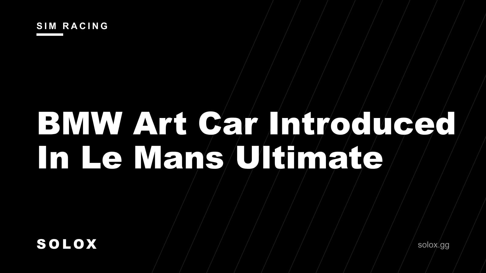 BMW Art Car Introduced In Le Mans Ultimate cover