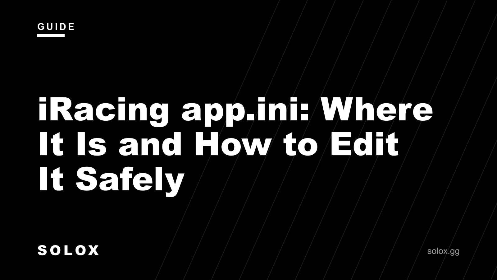 iRacing app.ini: Where It Is and How to Edit It Safely cover