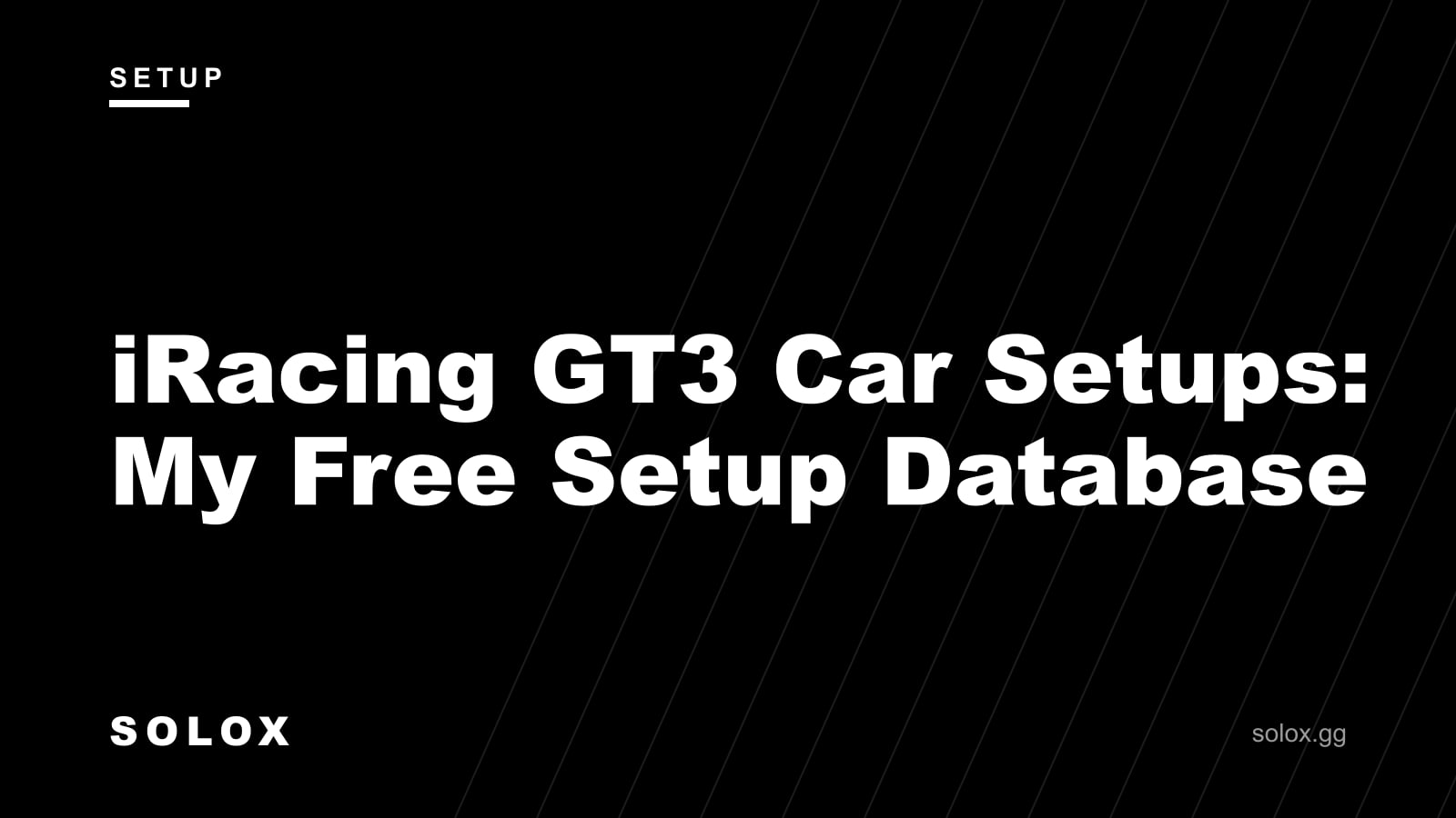 iRacing GT3 Car Setups: My Free Setup Database cover