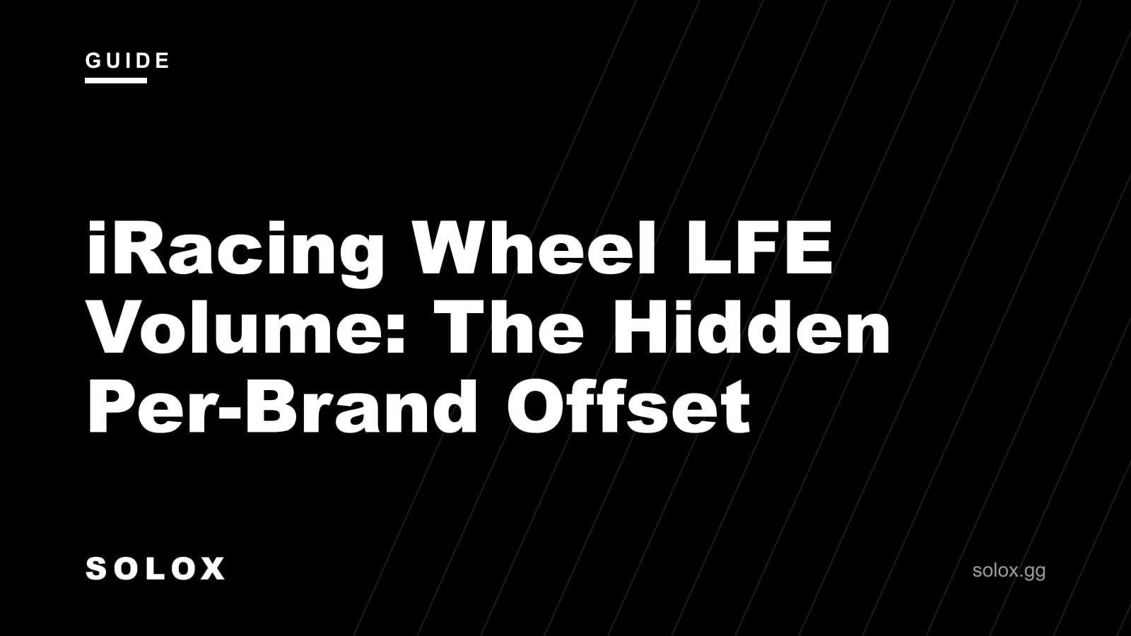 iRacing Wheel LFE Volume: The Hidden Per-Brand Offset cover