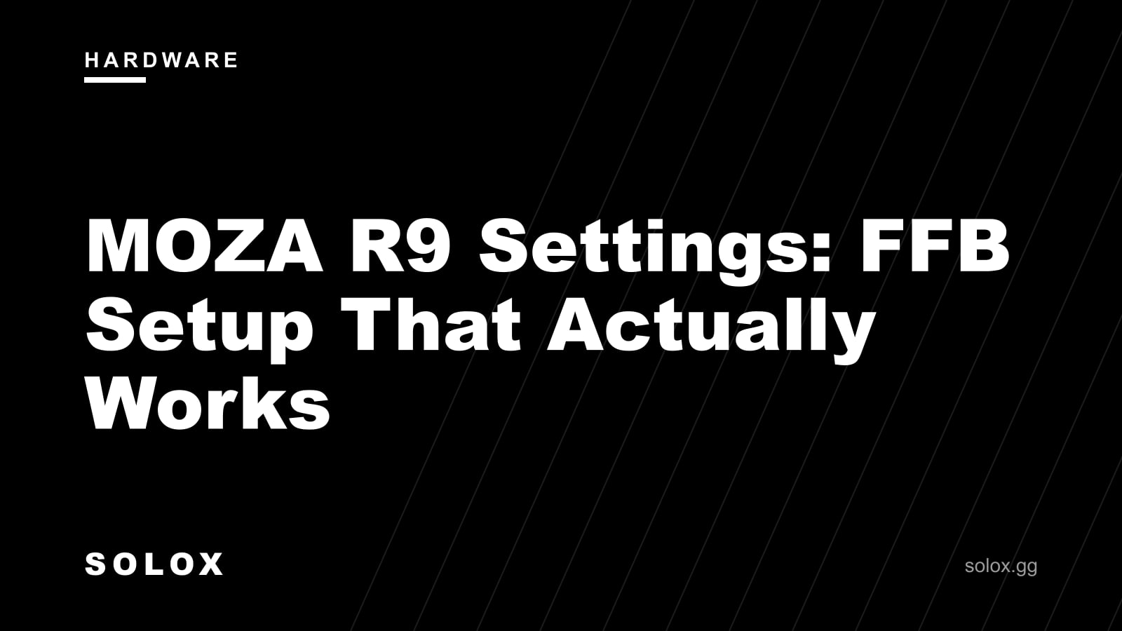 MOZA R9 Settings: FFB Setup That Actually Works cover