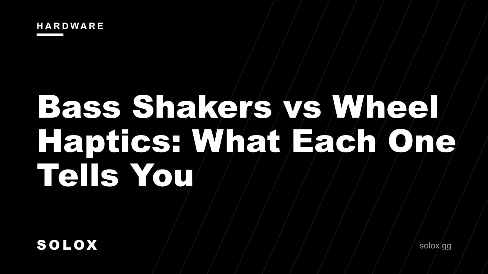 Bass Shakers vs Wheel Haptics: What Each One Tells You cover