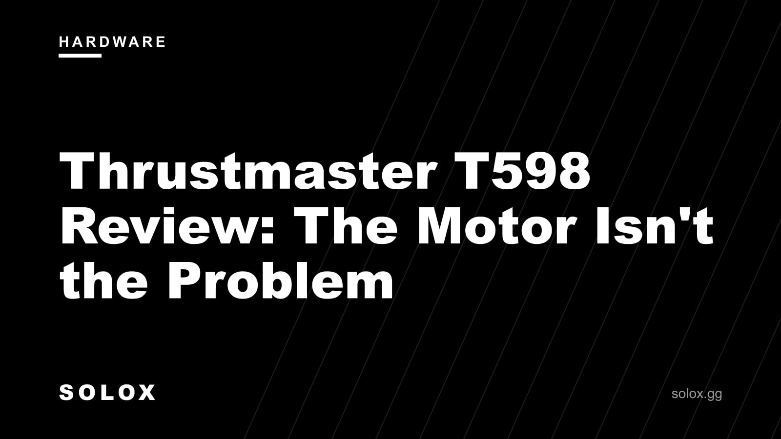 Thrustmaster T598 Review: The Motor Isn't the Problem cover