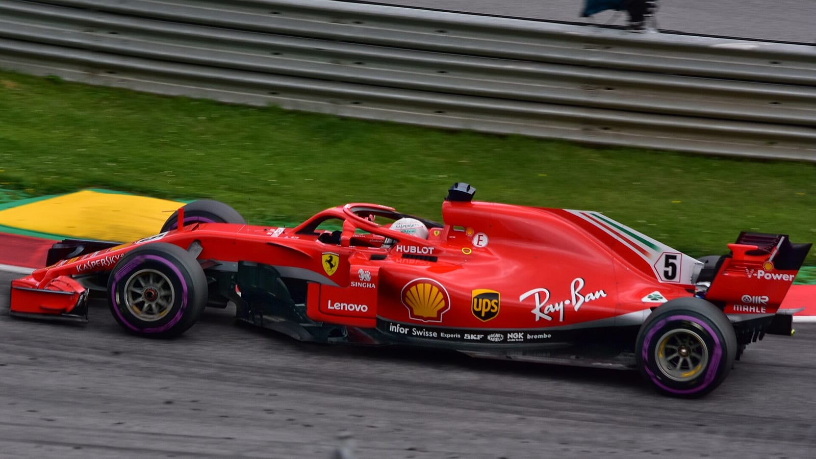Sebastian Vettel in the Ferrari SF71H at the 2018 Austrian Grand Prix