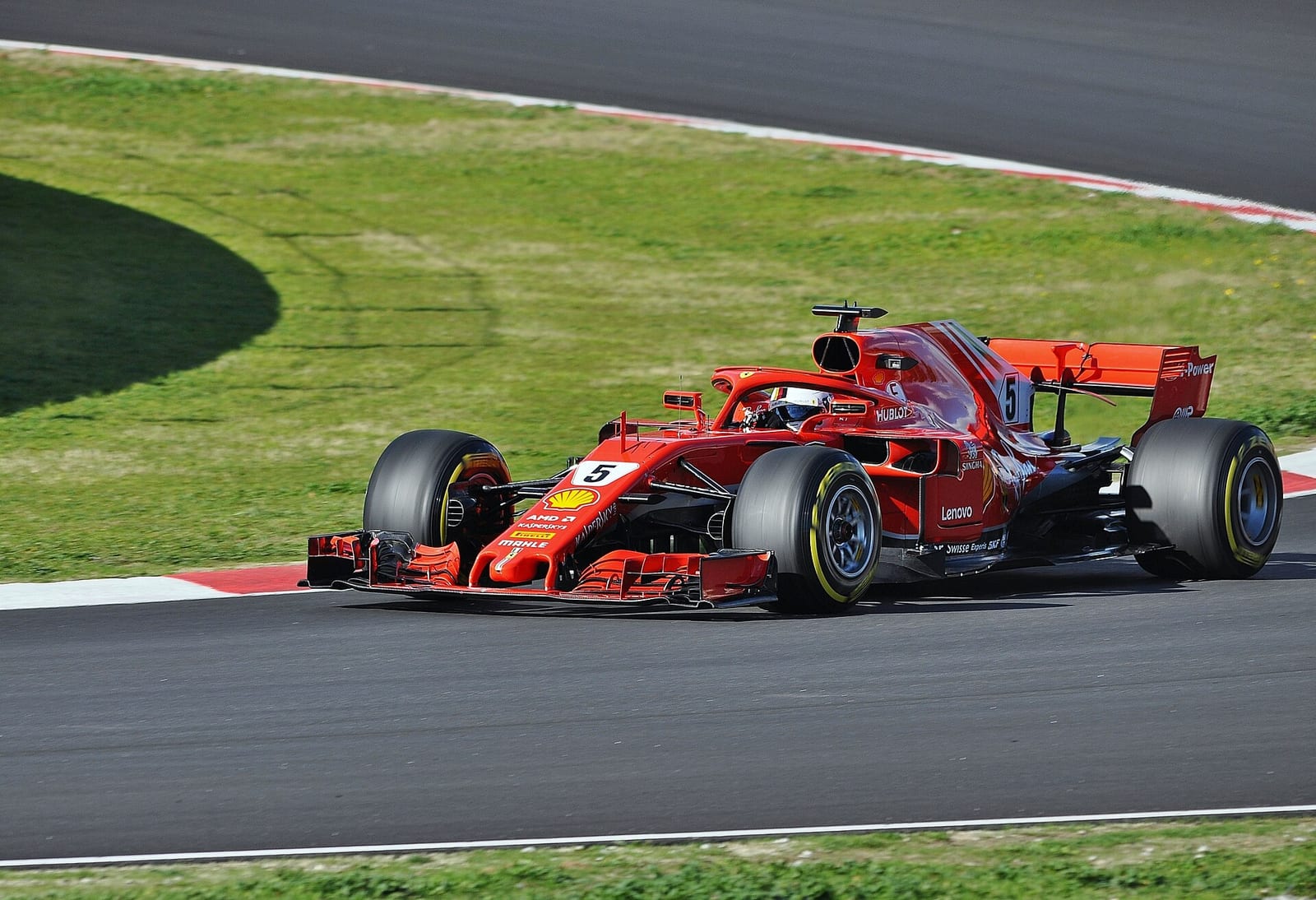 Sebastian Vettel in the Ferrari SF71H during 2018 testing