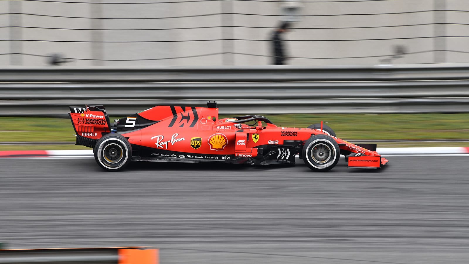 Sebastian Vettel in the Ferrari SF90 at the 2019 Chinese Grand Prix in Shanghai