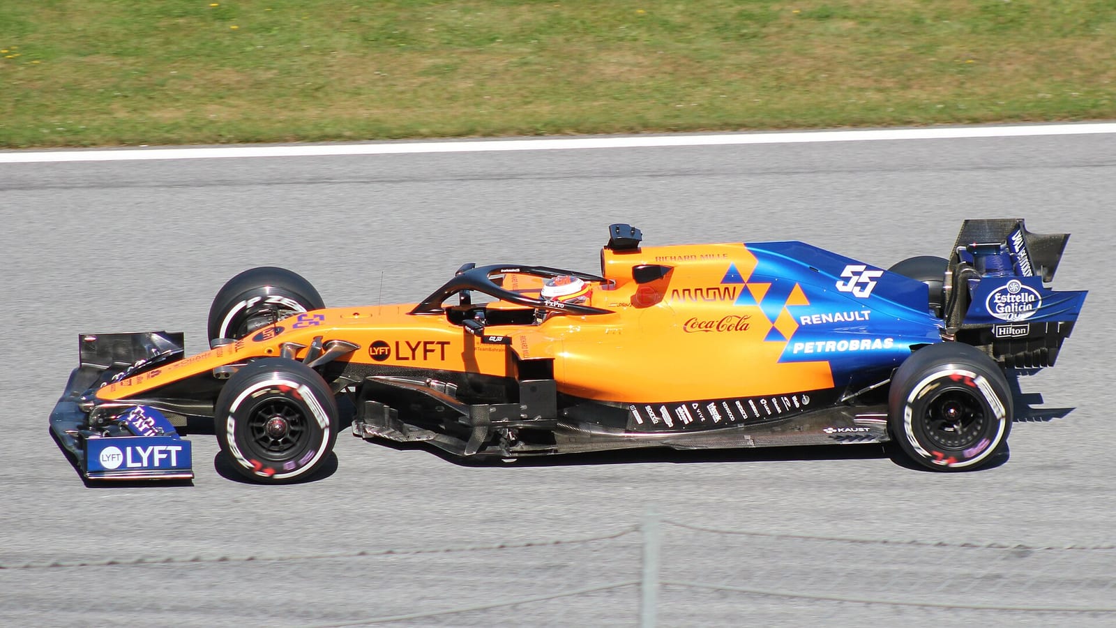Carlos Sainz in the McLaren MCL34 at the Red Bull Ring during the 2019 Austrian Grand Prix weekend
