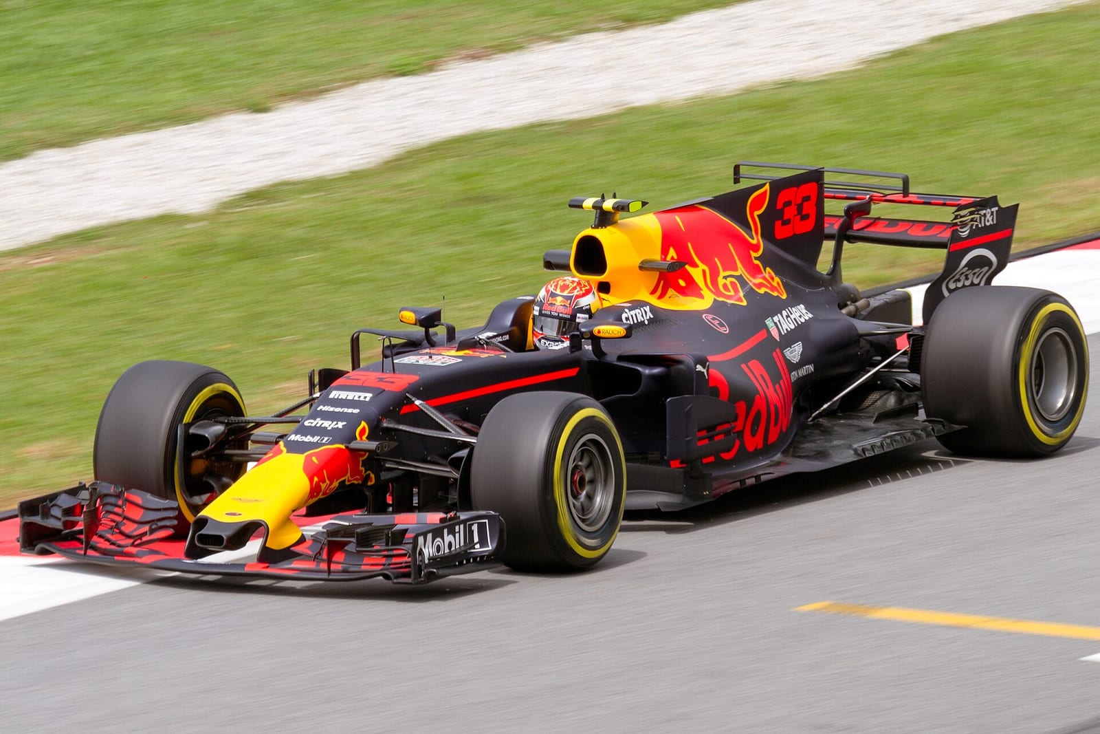 Max Verstappen in the Red Bull RB13 during second practice for the 2017 Malaysian Grand Prix
