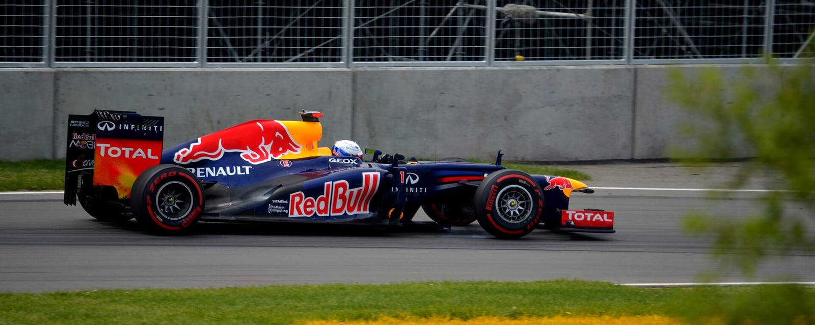 Sebastian Vettel in the Red Bull RB8 at the 2012 Canadian Grand Prix in Montreal