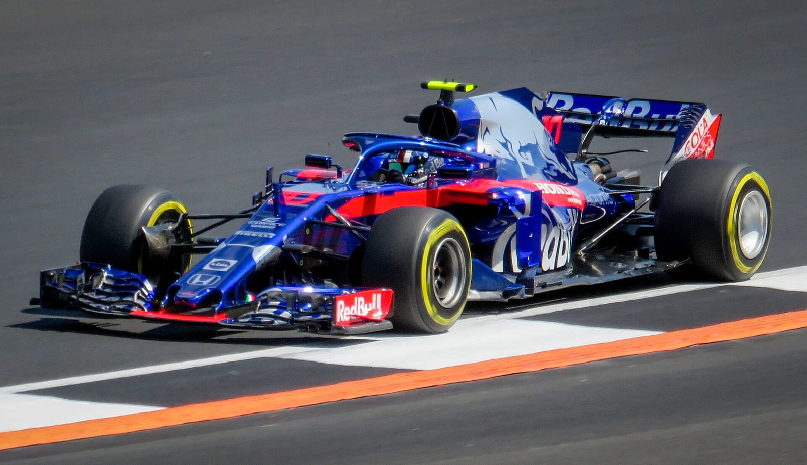 Pierre Gasly in the Toro Rosso STR13 in 2018