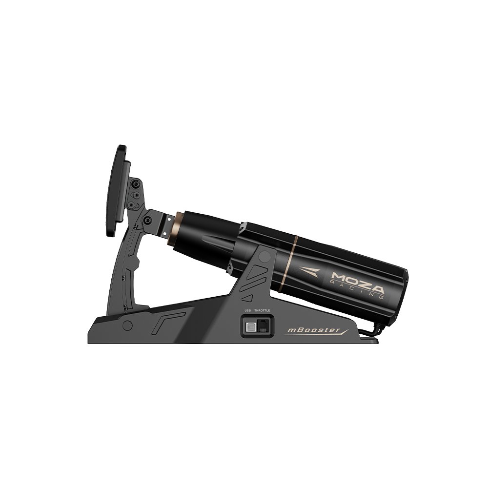 MOZA mBooster Active Pedal seen from the side
