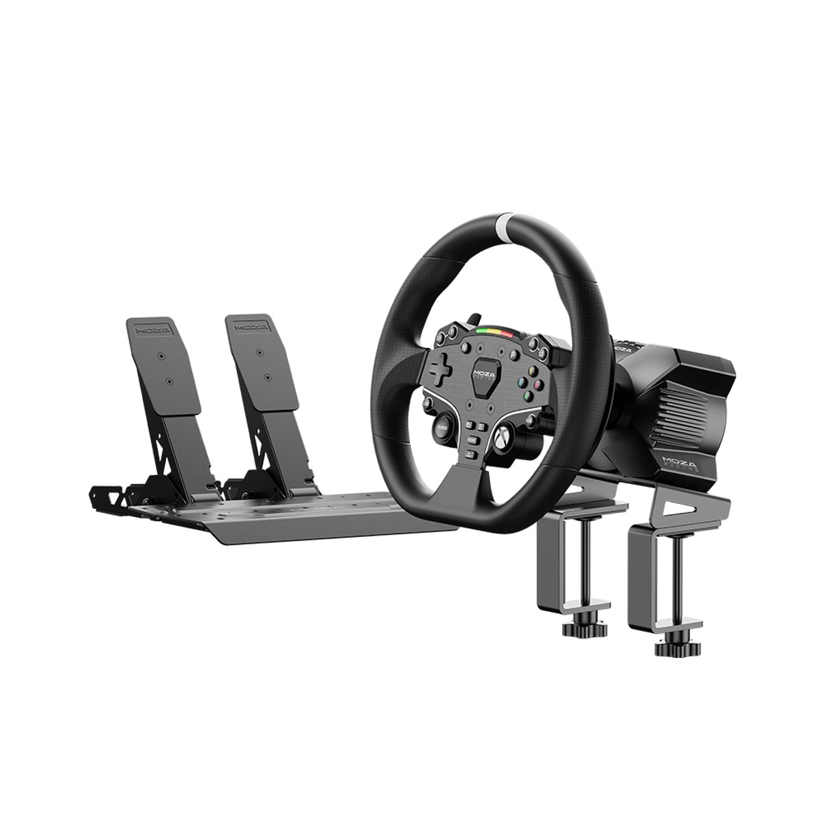 MOZA R3 bundle for Xbox and PC with the ESX steering wheel, the R3 base and the SR-P Lite pedals