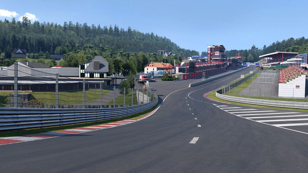 Spa-Francorchamps 1995 in RaceRoom, the old pit exit and Eau Rouge