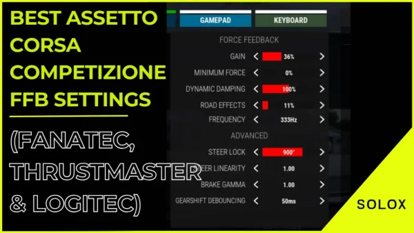 Best Assetto Corsa Competizione FFB Settings (Fanatec, Thrustmaster & Logitec)