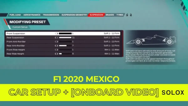 F1 2020 Mexico Car Setup + [Onboard Video]