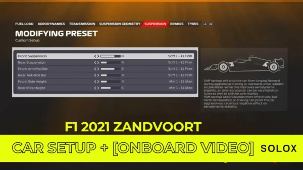 F1 2021 Zandvoort Car Setup + [Onboard Video]
