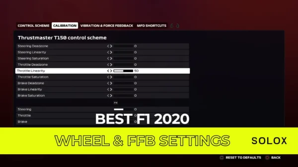 Best F1 2020 Wheel & FFB Settings