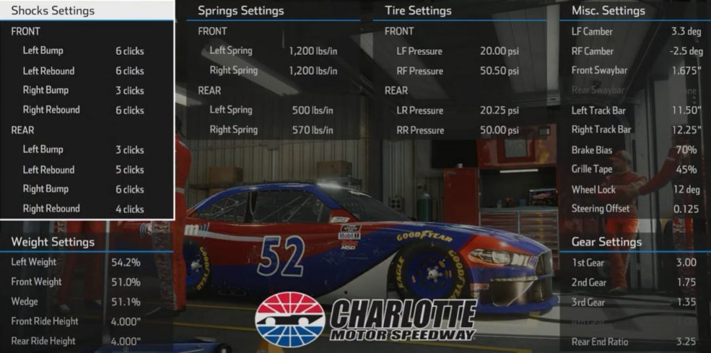 Nascar Heat 5 Charlotte Xfinity Setup