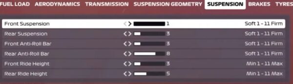 F1 2020 Zandvoort Setup - suspension