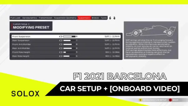 F1 2021 Barcelona Car Setup + [Onboard Video]