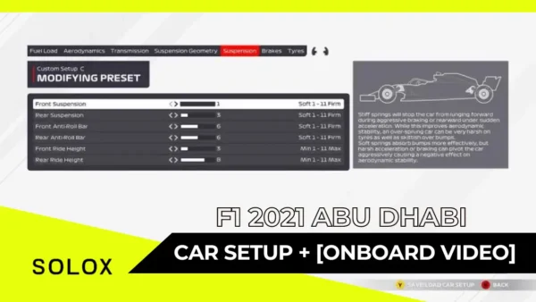 F1 2021 Abu Dhabi Car Setup + [Onboard Video]