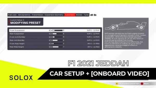 F1 2021 Jeddah Car Setup + [Onboard Video]
