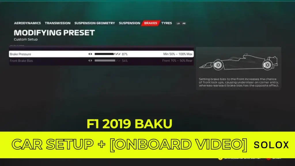 F1 2019 Baku Car Setup + [Onboard Video]