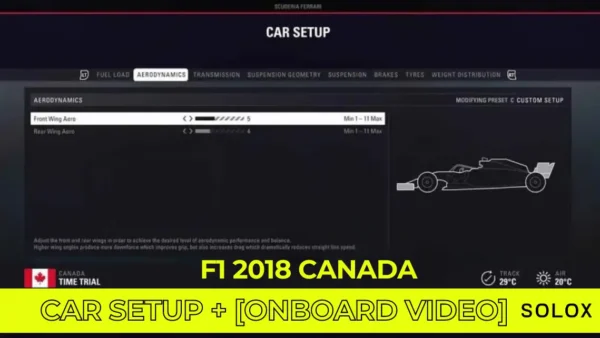 F1 2018 Canada Car Setup + [Onboard Video]