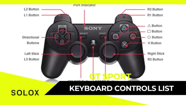 GT Sport Keyboard Controls List