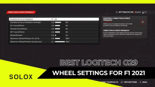 Best Logitech G29 Wheel Settings for F1 2021