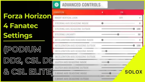 Forza Horizon 4 Fanatec Settings (Podium DD2, CSL DD & CSL Elite)