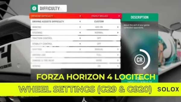 Forza Horizon 4 Logitech Wheel Settings (G29 & G920)