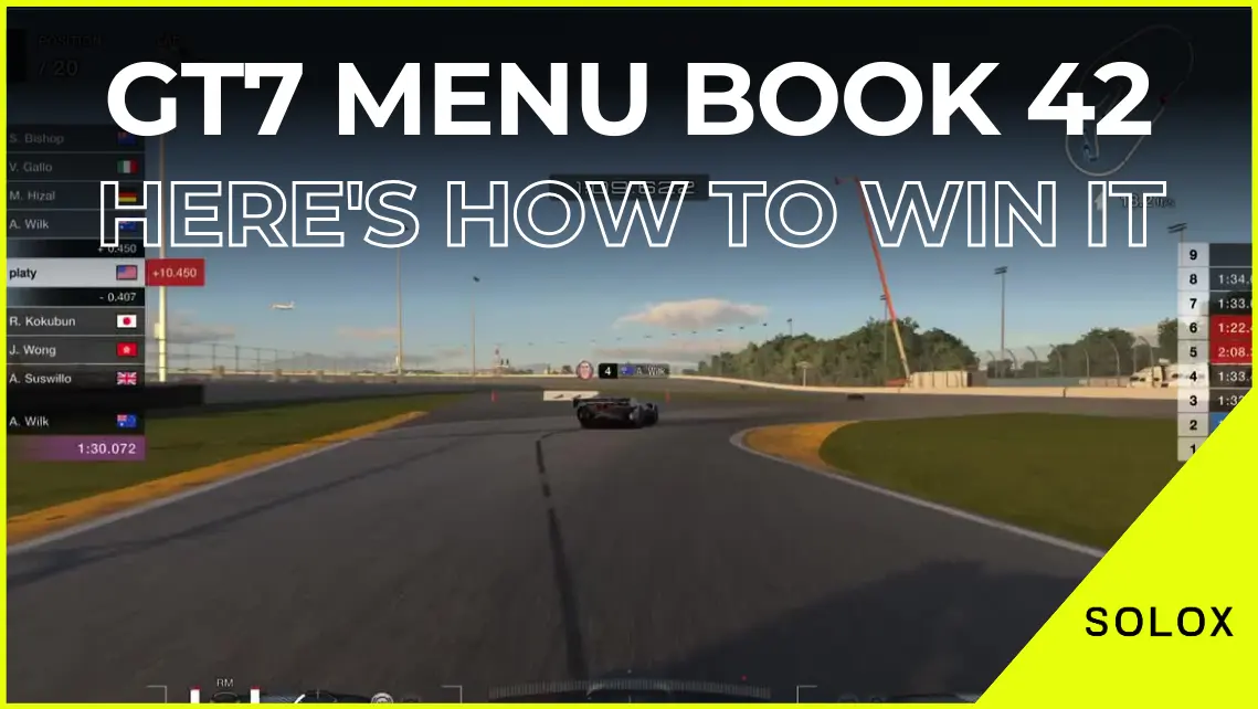 GT7 Menu Book 42 Here's How To Win It