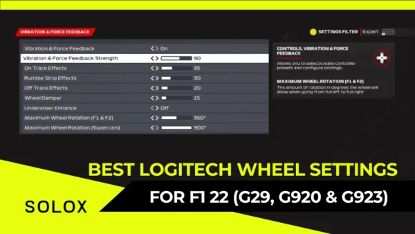 Best Logitech Wheel Settings for F1 22 (G29, G920 & G923)